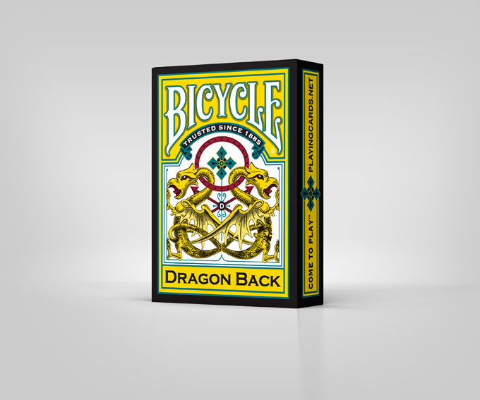 New Playing Cards Bicycle Dragon Back Deck Yellow Magic Tricks 